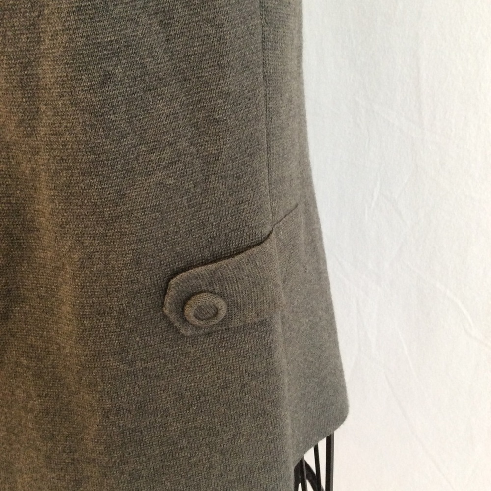 Lands’ End Gray button front sweater Medium - Picture 3 of 5